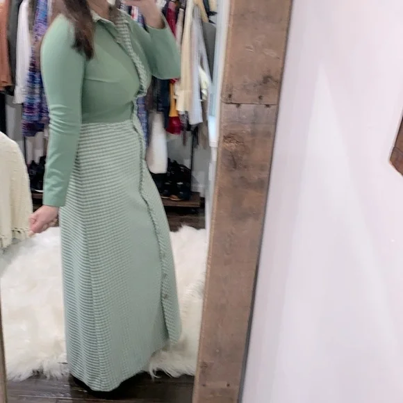 Vintage button down maxi dress size small - Picture 2 of 7